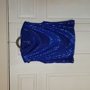 Gorgeous blue sequin top. Never worn